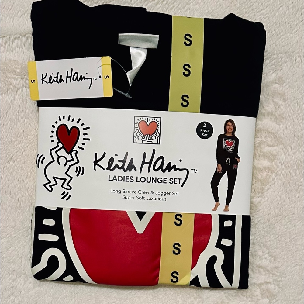 Size Small Keith Haring Women Lounge Set Sleepwear New with Tag Color Black